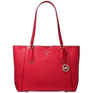 Michael Kors Mae Medium Tote Bright RedGold